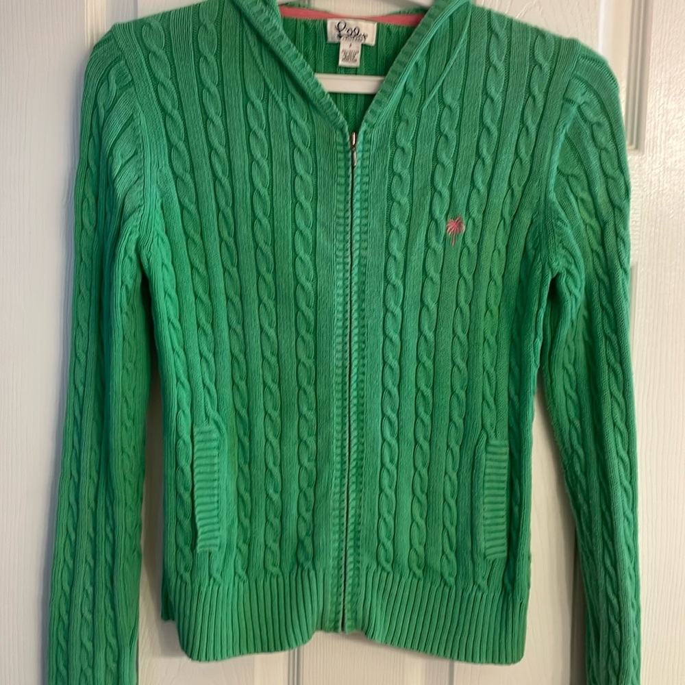 Lilly Pulitzer Vintage White Label hooded cardigan